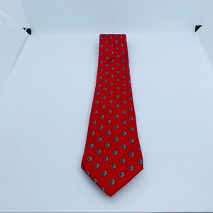 Vintage Christian Dior 100% Silk Red Tie